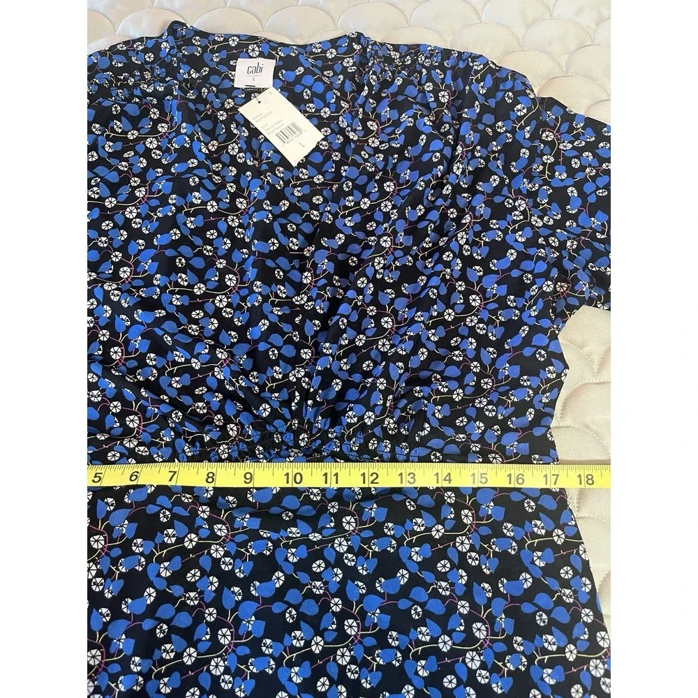 CAbi Womens Dress large Blue #5772 The Ten Dress Long Sleeve Short Dress - Picture 7 of 9
